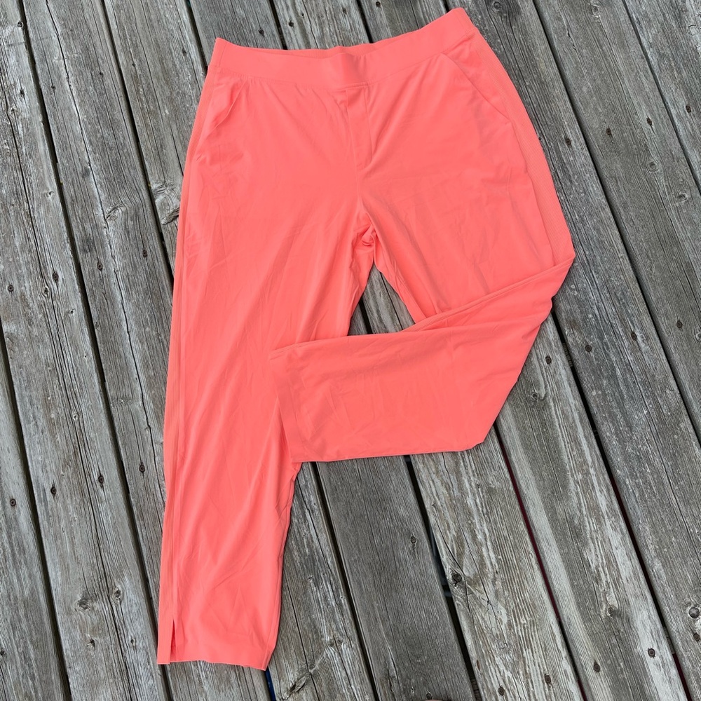 Athleta Coral Pink Pull-On Track Pants